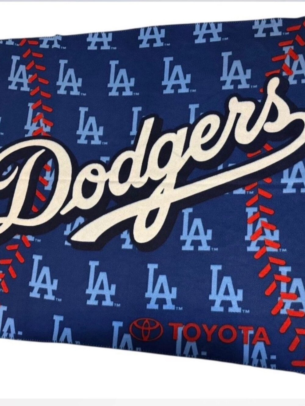 Los Angeles Dodgers MLB Fleece Throw Blanket 62x48" Blue